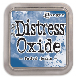 Distress ink Oxide faded jeans