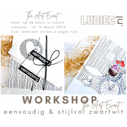 Workshop Beurs  The Art Event  Zaterdag 14Mrt Simpel & Eenvoudig en Stijlvol Zwart Wit 